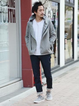 「HAMNETT（ハムネット）のアイテム」を使った、MURAsanさん（メンズ・176cm）の春コーディネート