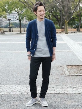 「HAMNETT（ハムネット）のアイテム（パンツ）」を使った、MURAsanさん（メンズ・176cm）の春コーディネート