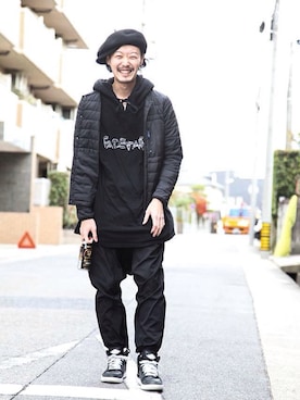 「BLACK EXPERIENCE（ブラックエクスペリエンス）のアイテム」を使った、takuyaishiharaさん（メンズ・178cm）の冬コーディネート