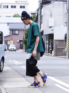 「N.HOOLYWOOD」｜「アイテム（ニットキャップ/ビーニー）」を使った、takuyaishiharaさん（メンズ・178cm）の夏コーディネート