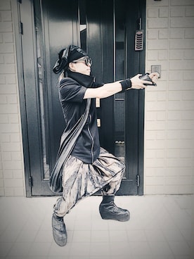 「家の前」｜Royさん（メンズ・162cm）の夏コーディネート