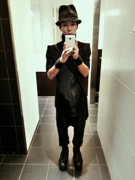 「JULIUS（ユリウス）のアイテム（帽子）」を使った、Royさん（メンズ・162cm）の夏コーディネート