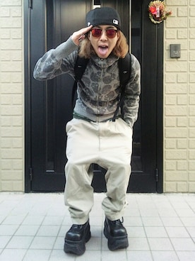 「DEMONIA（デモニア）のアイテム」を使った、Royさん（メンズ・162cm）の冬コーディネート