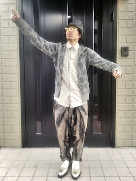 「JULIUS（ユリウス）のアイテム（帽子）」を使った、Royさん（メンズ・162cm）の春コーディネート