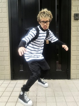 「JULIUS（ユリウス）のアイテム（パンツ）」を使った、Royさん（メンズ・162cm）の夏コーディネート