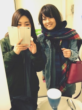 「MOUSSY（マウジー）のアイテム（マフラー、その他）」を使った、Risa❁❁さん（レディース・156cm）の春コーディネート