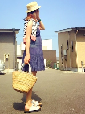 「cache cache（カシュ カシュ）のアイテム」を使った、sakuさん（レディース・160cm・20代）の夏コーディネート