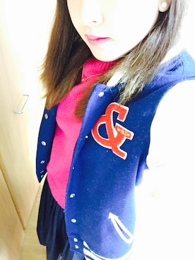 「ピンクニット」｜i.moenaさん（レディース・160cm）の冬コーディネート