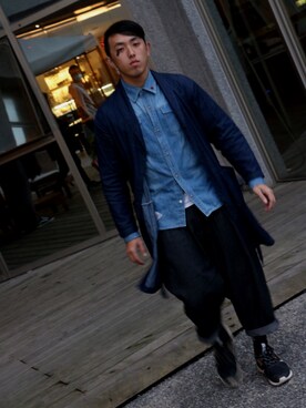 「TAKI（タキ）のアイテム」を使った、林奕丞さん（メンズ・171cm）の春コーディネート