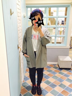 「UNIF」｜「アイテム（その他アウター）」を使った、このまつさきさん（レディース・158cm）の夏コーディネート