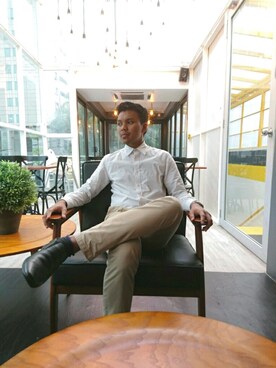 「menswear」｜「アイテム（その他シューズ）」を使った、haikalさん（メンズ・170cm）の春コーディネート