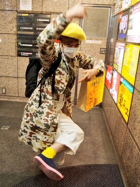 「Dickies（ディッキーズ）のアイテム（その他アウター）」を使った、まるこさん（レディース・164cm）の春コーディネート