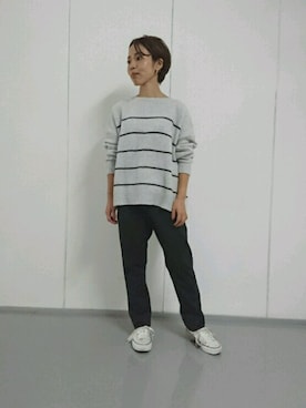「rapiecage（ラピエサージュ）のアイテム（イヤリング）」を使った、kuroda.さん（レディース・146cm）の秋コーディネート