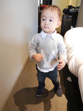 「Dr.Kongのアイテム」を使った、Silasさん（キッズ・80cm）の冬コーディネート