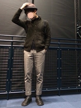 「Django Atour（ジャンゴアトゥール）のアイテム（ニット/セーター）」を使った、cho-pさん（メンズ・173cm）の冬コーディネート