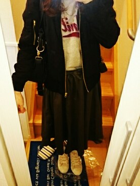 「Ungrid（アングリッド）の【Casual】SUEDE ALL STAR HI / UG（スニーカー、ホワイト系）」を使った、まちこさん（レディース・161cm）の春コーディネート