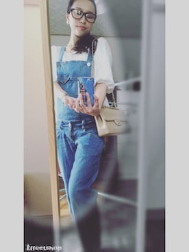 「ROXY（ロキシー）のアイテム（オールインワン・サロペット）」を使った、ナナさん（レディース・153cm）の春コーディネート