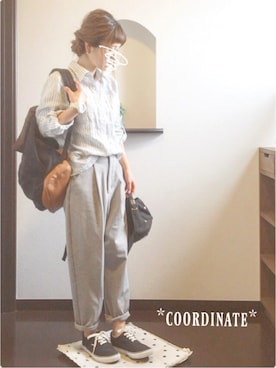 「ADPOSION（アドポーション）のアイテム（アナログ腕時計）」を使った、sHimA*kOさん（レディース・153cm）の夏コーディネート