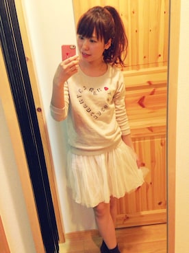 「Marc by Marc Jacobs（マークバイマークジェイコブス）のアイテム（スウェット）」を使った、izumiさん（レディース・165cm）の春コーディネート