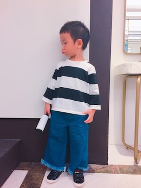 「NOのアイテム」を使った、柯小咪さん（キッズ・100cm）の冬コーディネート