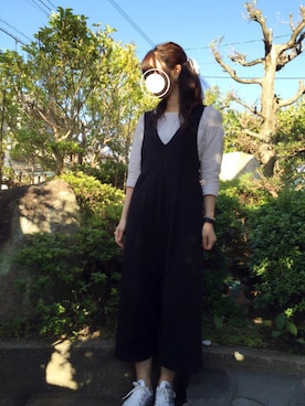 「ROPE' PICNIC（ロペピクニック）のアイテム（サロペット/オーバーオール）」を使った、＊junpii❤︎。さん（レディース・161cm）の夏コーディネート