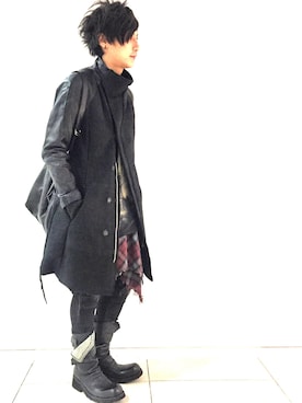 「アイテム（ステンカラーコート）」を使った、Takuto Itouさん（メンズ・170cm）の秋コーディネート