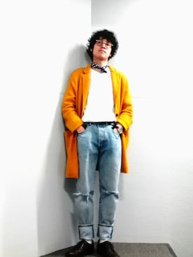 「ハイウエストジーンズ」｜さとしさんさん（メンズ・173cm）の春コーディネート