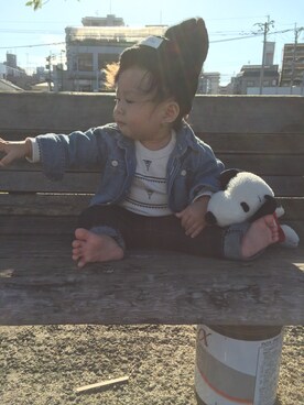 「babygap」｜「アイテム（その他トップス）」を使った、R***さん（キッズ・70cm）の秋コーディネート