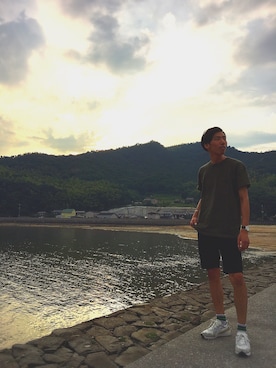 「FLASH REPORT」｜たっちゃそさん（メンズ・174cm）の夏コーディネート