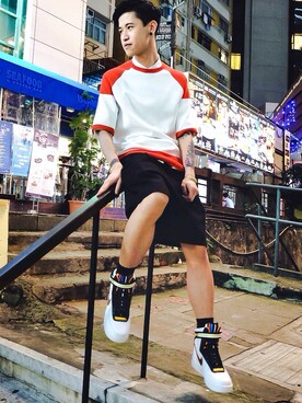 「alexanderwang（アレキサンダーワン）のアイテム（その他トップス）」を使った、Will Yuさん（メンズ・178cm）の夏コーディネート