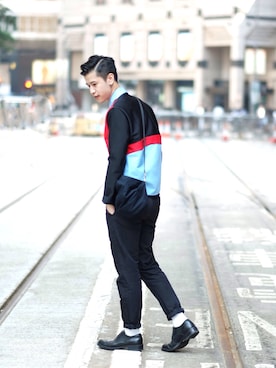 「アイテム（ナイロンジャケット）」を使った、Will Yuさん（メンズ・178cm・20代）の秋コーディネート