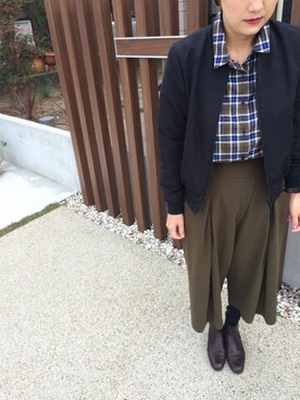 「ユナイテッドアローズ」｜「アイテム（ブルゾン）」を使った、Yuka SSsさん（レディース・161cm）の冬コーディネート