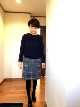 「NATURAL BEAUTY BASIC（ナチュラルビューティーベーシック）のアイテム（スウェット）」を使った、Yuka SSsさん（レディース・161cm）の冬コーディネート