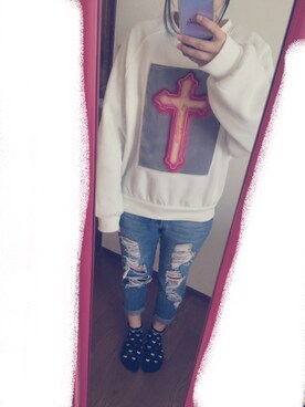 「BUBBLES（バブルス）のアイテム（財布/小物）」を使った、ゆりあさん（レディース・155cm）の冬コーディネート