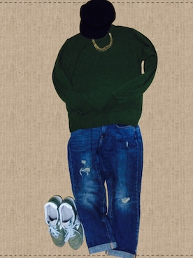 「VOX（ボックス）のアイテム」を使った、ダカオさん（レディース・165cm）の秋コーディネート