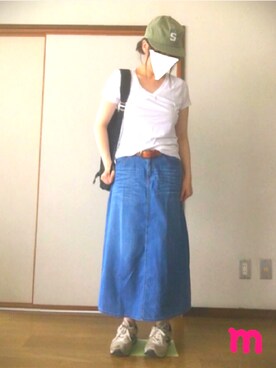 「Factor=（ファクターイコール）のアイテム（帽子）」を使った、kanoさん（レディース・157cm）の夏コーディネート