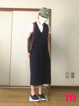 「Factor=（ファクターイコール）のアイテム（帽子）」を使った、kanoさん（レディース・157cm）の夏コーディネート