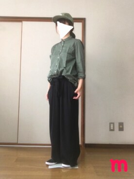 「Factor=（ファクターイコール）のアイテム（帽子）」を使った、kanoさん（レディース・157cm）の夏コーディネート