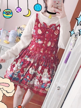 「lolitafashion」｜「アイテム（チュニック）」を使った、3時さん（レディース・163cm）の冬コーディネート