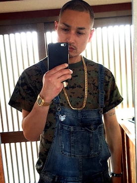 「ZARA（ザラ）のアイテム（サロペット/オーバーオール）」を使った、Nastyboy ”K” さん（メンズ・174cm）の春コーディネート