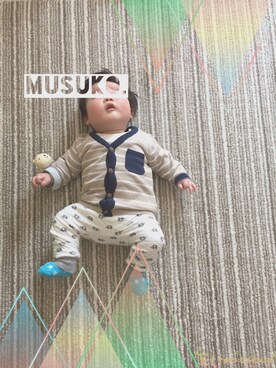 「3月コーデ」｜田中千寛さん（キッズ・60cm）の春コーディネート