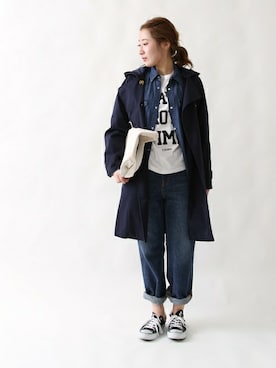 「coenスタッフスタイリング」｜「アイテム（トレンチコート）」を使った、和泉さん（レディース・157cm）の春コーディネート