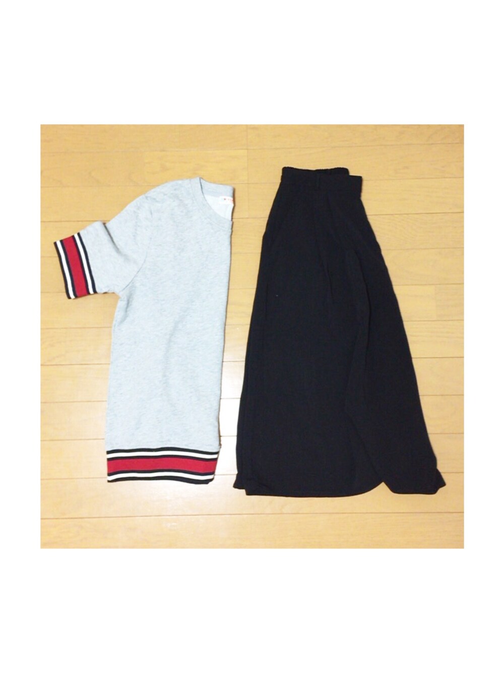 「BEAMS HEART、GU、ガウチョパンツ、スウェット、ナイキスニーカー、適当、センスが来い」｜「GUのアイテム（その他パンツ、ブラック系）」を使った、ayameさん（レディース・152cm）の春コーディネートの1枚目の写真