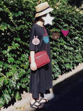 「PAR ICI」｜「アイテム（帽子）」を使った、なたそんさん（レディース・164cm）の夏コーディネート