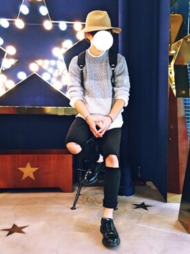 「Another Edition（アナザーエディション）のアイテム（帽子）」を使った、gakuさん（メンズ・173cm）の秋コーディネート