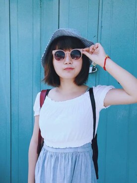 「SNIDEL（スナイデル）のアイテム（バックパック/リュック）」を使った、Ravine Yangさん（レディース・155cm）の春コーディネート