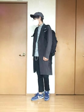 「アイテム（ステンカラーコート）」を使った、まつお はやと  さん（メンズ・179cm・10代）の秋コーディネート