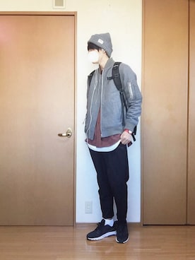 「勉強スタイル」｜まつお はやと  さん（メンズ・180cm）の冬コーディネート