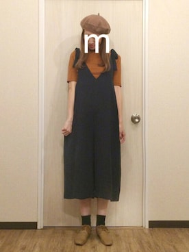 「ラブ＆ピース2016」｜「アイテム（サロペット/オーバーオール）」を使った、ma-chiさん（レディース・162cm）の秋コーディネート