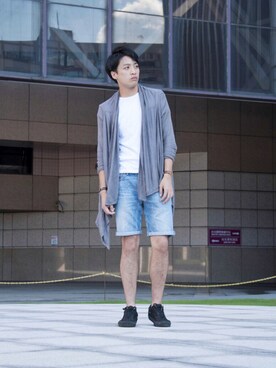 「5cm（ファイブシーエム）のアイテム（ジャケット/アウター）」を使った、47さん（メンズ・177cm）の夏コーディネート